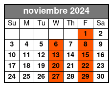 1 Day Ll, Peppa and Bus noviembre Schedule