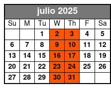 ATV Single Driver Experience julio Schedule
