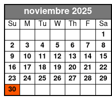 ATV Single Driver Experience noviembre Schedule