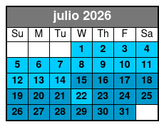 ATV Single Driver Experience julio Schedule