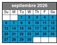 ATV Single Driver Experience septiembre Schedule