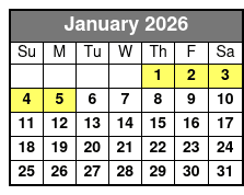 Andretti Indoor Karting & Games enero Schedule