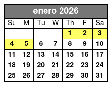 Orlando Indoor Karting enero Schedule