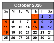 The Winter Park Playhouse octubre Schedule