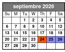 The Rat Pack Lounge  septiembre Schedule