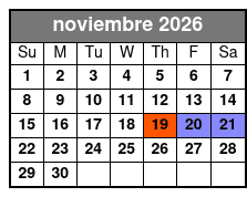 A Christmas Survival Guide noviembre Schedule