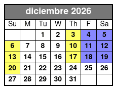 A Christmas Survival Guide diciembre Schedule