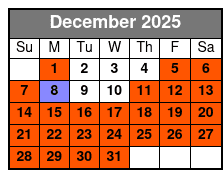 Discovery Cove diciembre Schedule