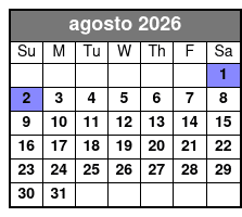 Tails of the Wild agosto Schedule