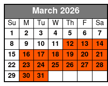 Boggy Creek Daytime Airboat Ride marzo Schedule
