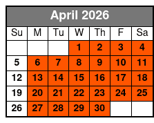 Boggy Creek Daytime Airboat Ride abril Schedule