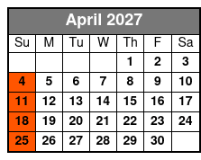 Boggy Creek Daytime Airboat Ride abril Schedule