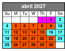 Aquatica Single Day Ticket  abril Schedule