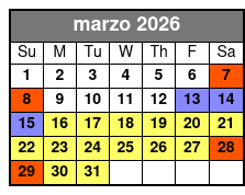 Aquatica & Adventure Island 2 Park 2 Day Combo Ticket March Schedule