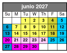 Aquatica & Adventure Island 2 Park 2 Day Combo Ticket  junio Schedule