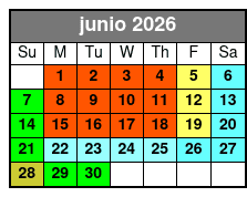 Aquatica Fun Card  junio Schedule