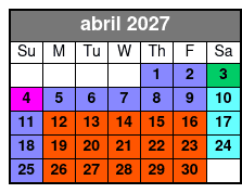 Aquatica Fun Card  abril Schedule