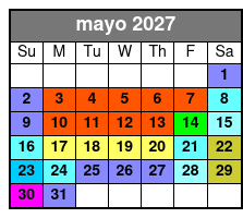Aquatica Fun Card  mayo Schedule