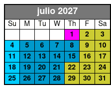 Aquatica Fun Card  julio Schedule