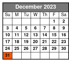 Aquatica diciembre Schedule