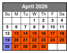 Aquatica abril Schedule
