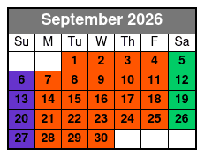 Aquatica septiembre Schedule