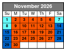 Aquatica noviembre Schedule