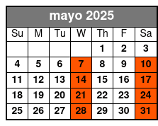 Orlando City Tour mayo Schedule