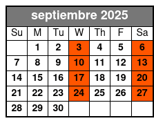 Orlando City Tour septiembre Schedule