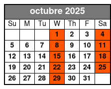 Orlando City Tour octubre Schedule