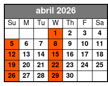 Orlando City Tour April Schedule