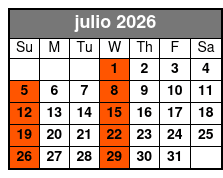 Orlando City Tour July Schedule