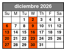 Orlando City Tour diciembre Schedule