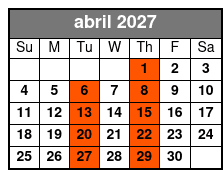 Homosassa State Park & Airboat Ride, Snorkel and Swim with Manatees abril Schedule