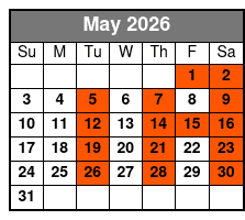 Swim with the Manatees mayo Schedule