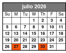 Dolphin Encounter Tour julio Schedule