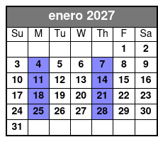 Dolphin Encounter Tour enero Schedule