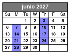 Dolphin Encounter Tour junio Schedule