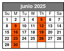 Captain Memos Pirate Cruise junio Schedule