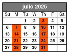 Captain Memos Pirate Cruise julio Schedule