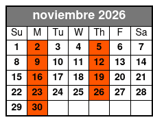 Sea Screamer Speedboat Ride with SeaScreamer  noviembre Schedule