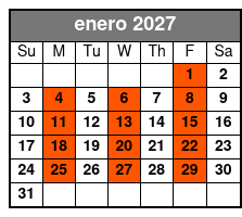 Kennedy Space Center Tour & Airboat Safari enero Schedule