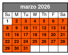 3-Day Pass March Schedule