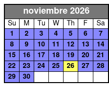 30-Minute Airboat Tour noviembre Schedule