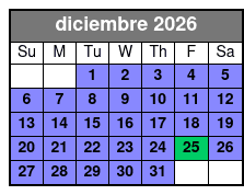30-Minute Airboat Tour diciembre Schedule