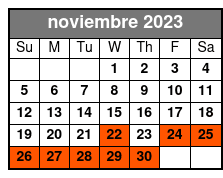 18:15 noviembre Schedule