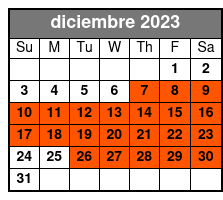18:15 diciembre Schedule