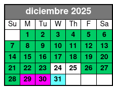 1-Hour Evening Airboat Ride diciembre Schedule