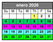 1-Hour Evening Airboat Ride enero Schedule
