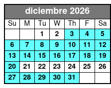1-Hour Evening Airboat Ride diciembre Schedule